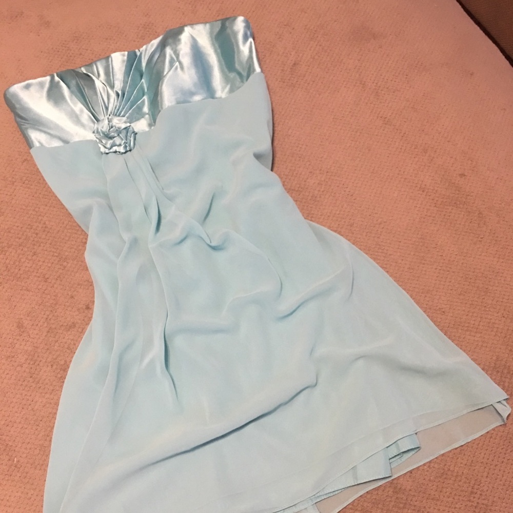 Strapless David’s Bridal Dress Light Blue - Sz 8